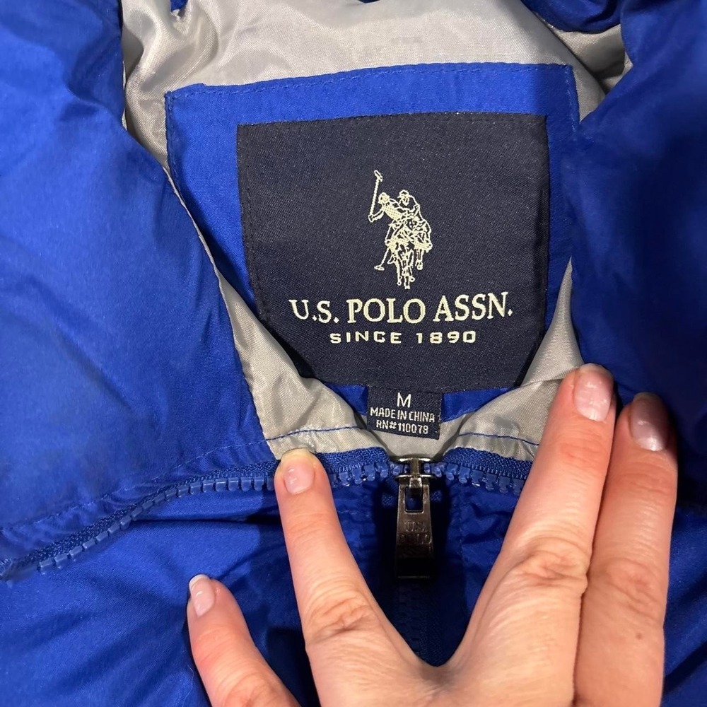 Vintage Blue Puffer Ralph Polo Vest Perfect for Layering - Picture 3 of 6